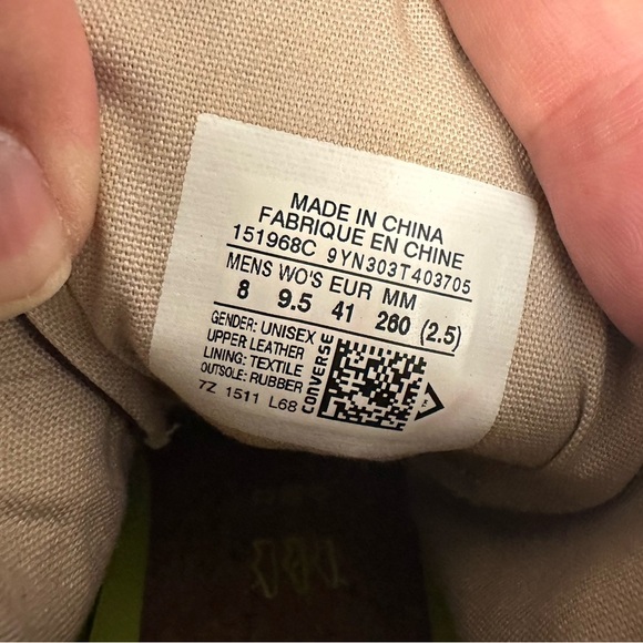 Converse Jack Purcell Mid Top Leather Sneaker '151968C' Size Women 9.5 - Men 8.0 - Picture 5 of 13